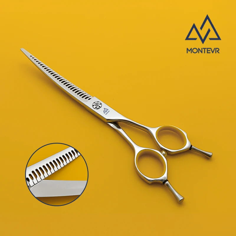 3 in 1 Professional Dog Grooming Scissors Curved Chunker 26 Teeth Pet Grooming Scissors Chunky Shear