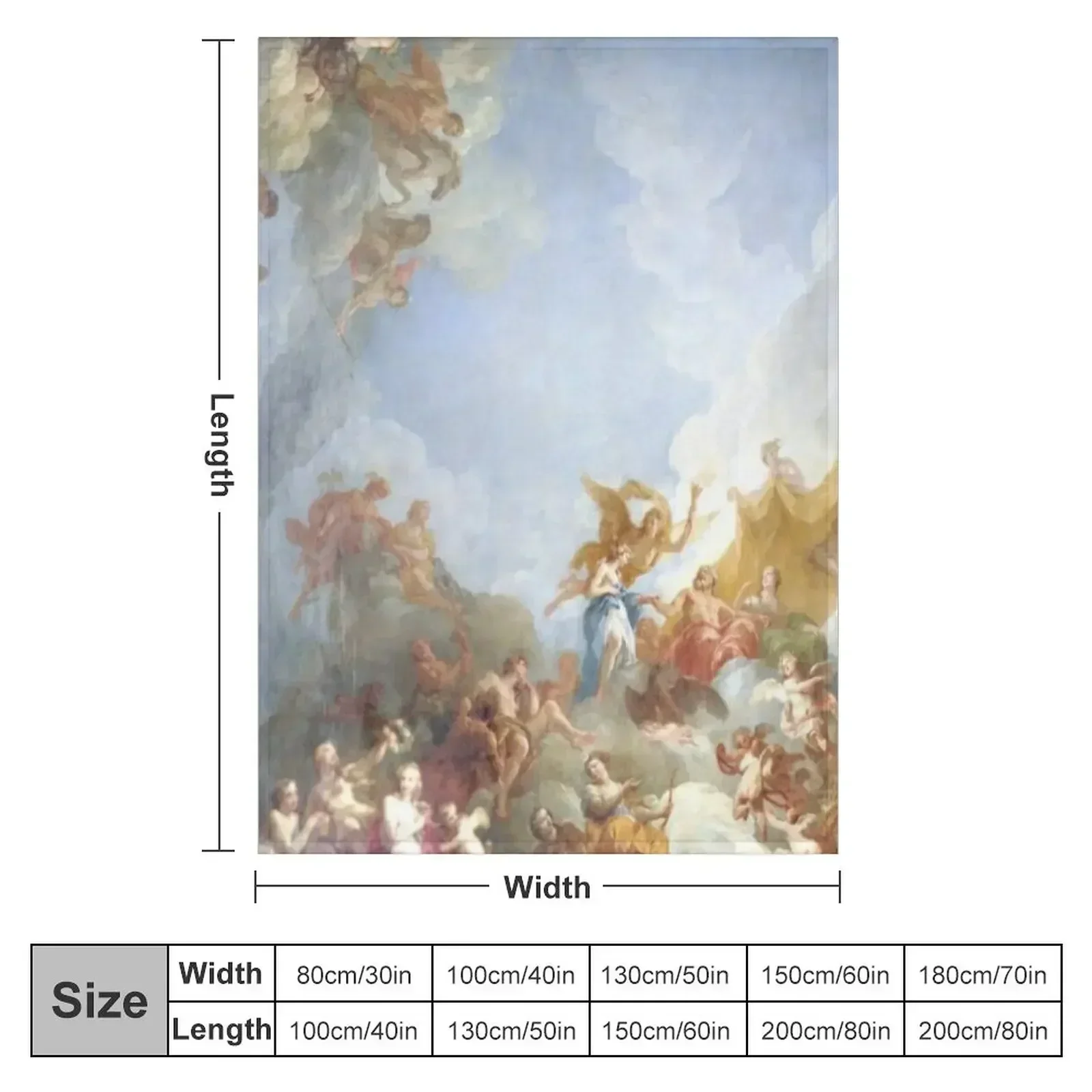 Ceiling at Versaille Renaissance Painting Throw Blanket Hairys Large For Baby Heavy Thermal Soft Beds Blankets