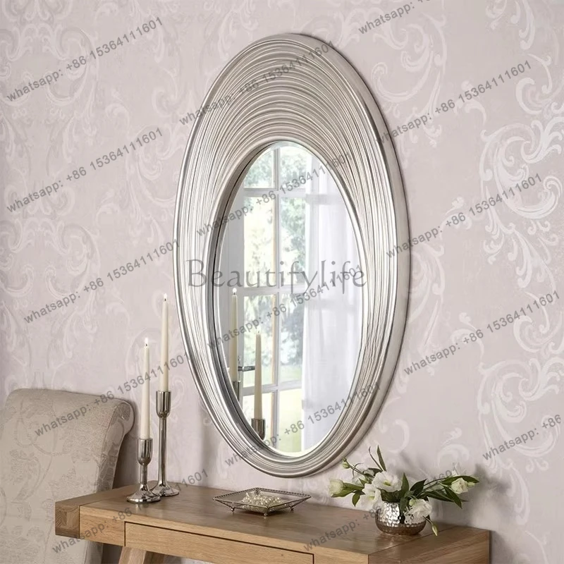 American bathroom mirror wall-mounted bathroom mirror washstand wall-mounted oval wash mirror