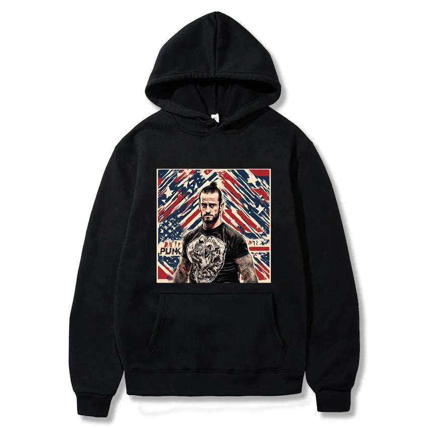 Cm Punk Cool Hoodies Men American Professional Wrestler Unique Sweatshirts Hipster Streetwear Hip Hop Harajuku Warm Clothing