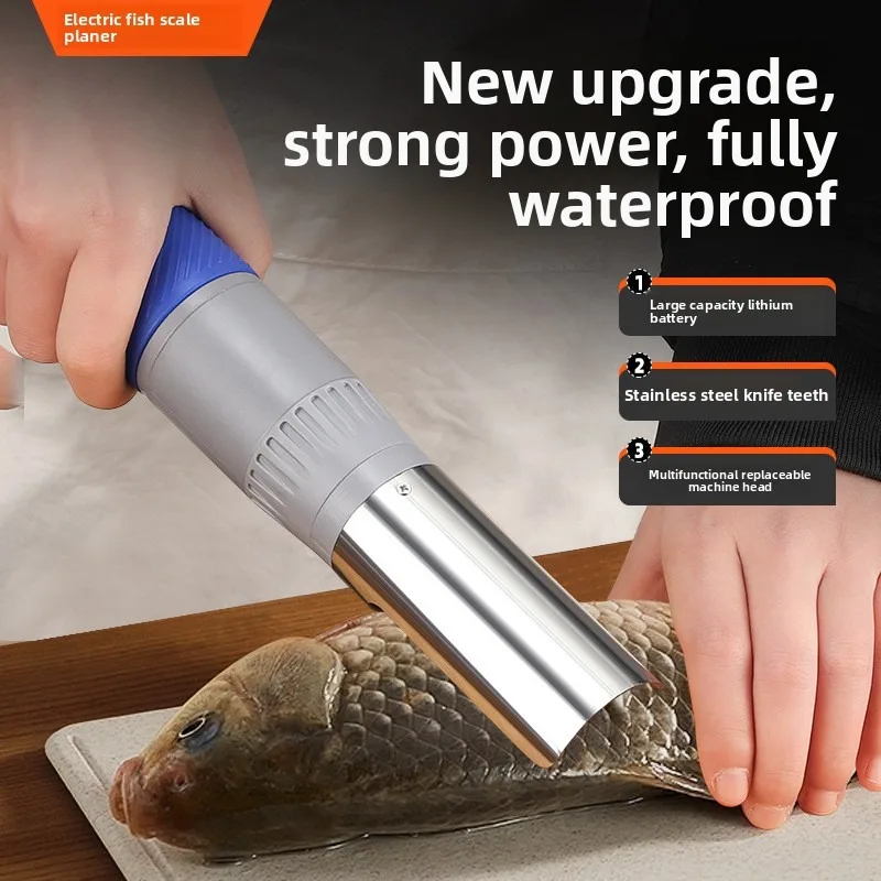 

Fish Scale Magic Tool - Electric Scale Remover, Fully Automatic Wireless Commercial Fish Scale Remover for Home Use 296