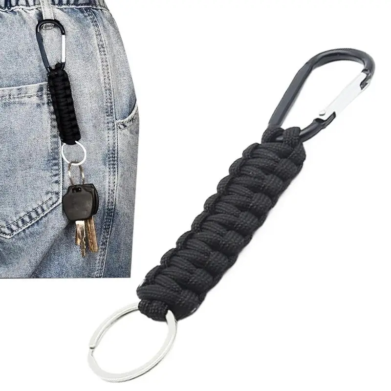 

Paracord strings supervivencia Survival Tent rope Paracord Key Chain Carabiner Stylish Heavy-Duty Outdoor camping Tools
