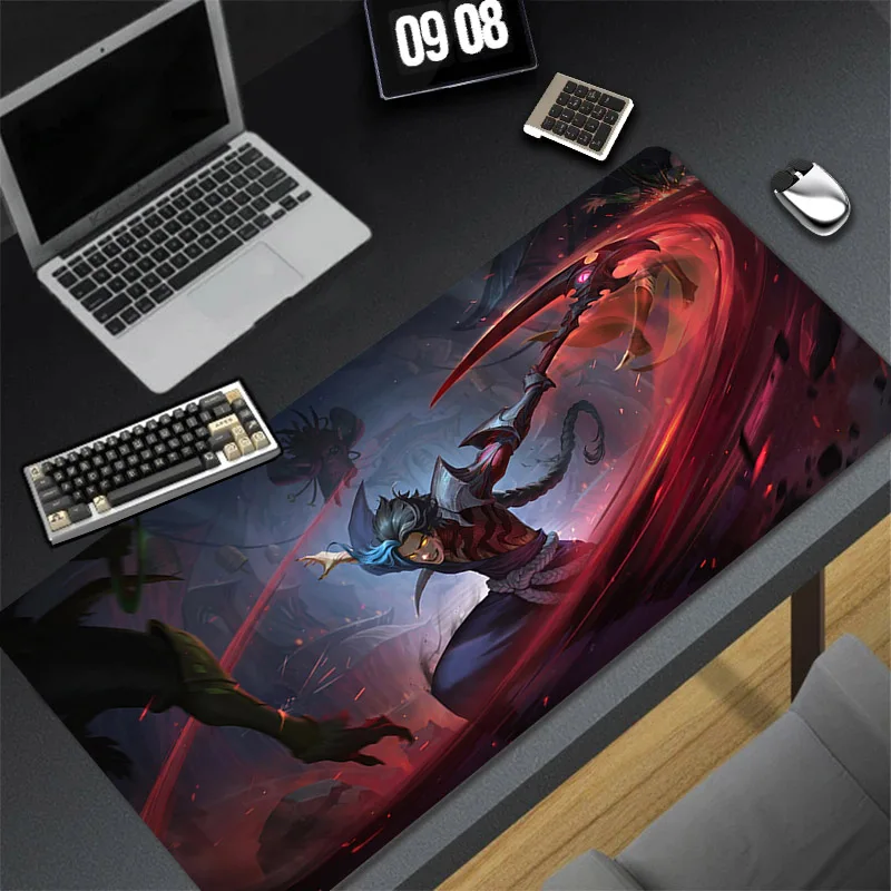 Imagem -05 - Shieda League of Legends Gaming Mouse Pad Acessórios Gamer Grande Borracha Mousepad Esteira de Mesa Estendida Não-deslizamento pc Mouse Mats