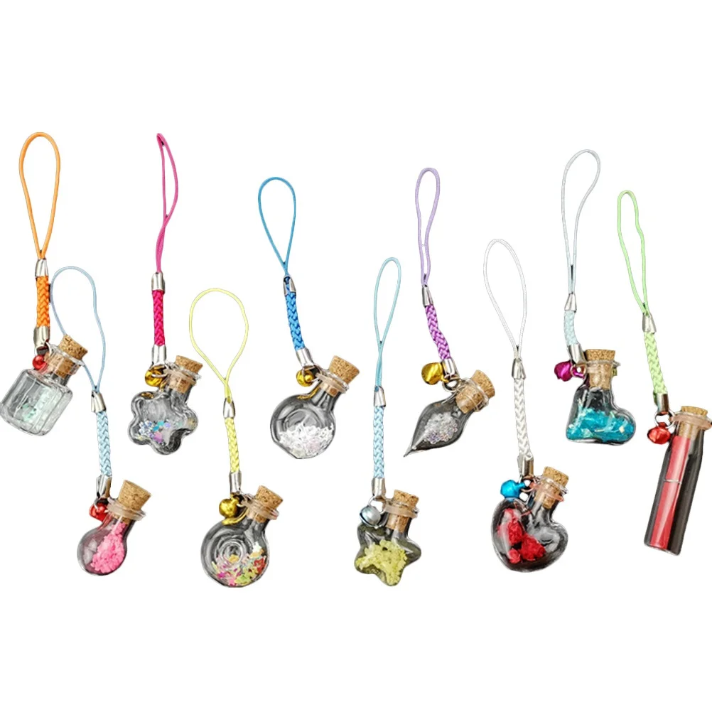 

10pcs Wishing Bottle Glass Jars For Creative Drift Bottle Decor Unique Hanging Rope Gift Idea
