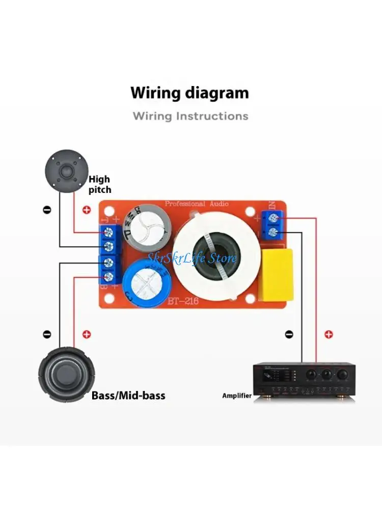 

E65E Professional 2Way Audios Frequency Divider With Polymer Magnets Inductors