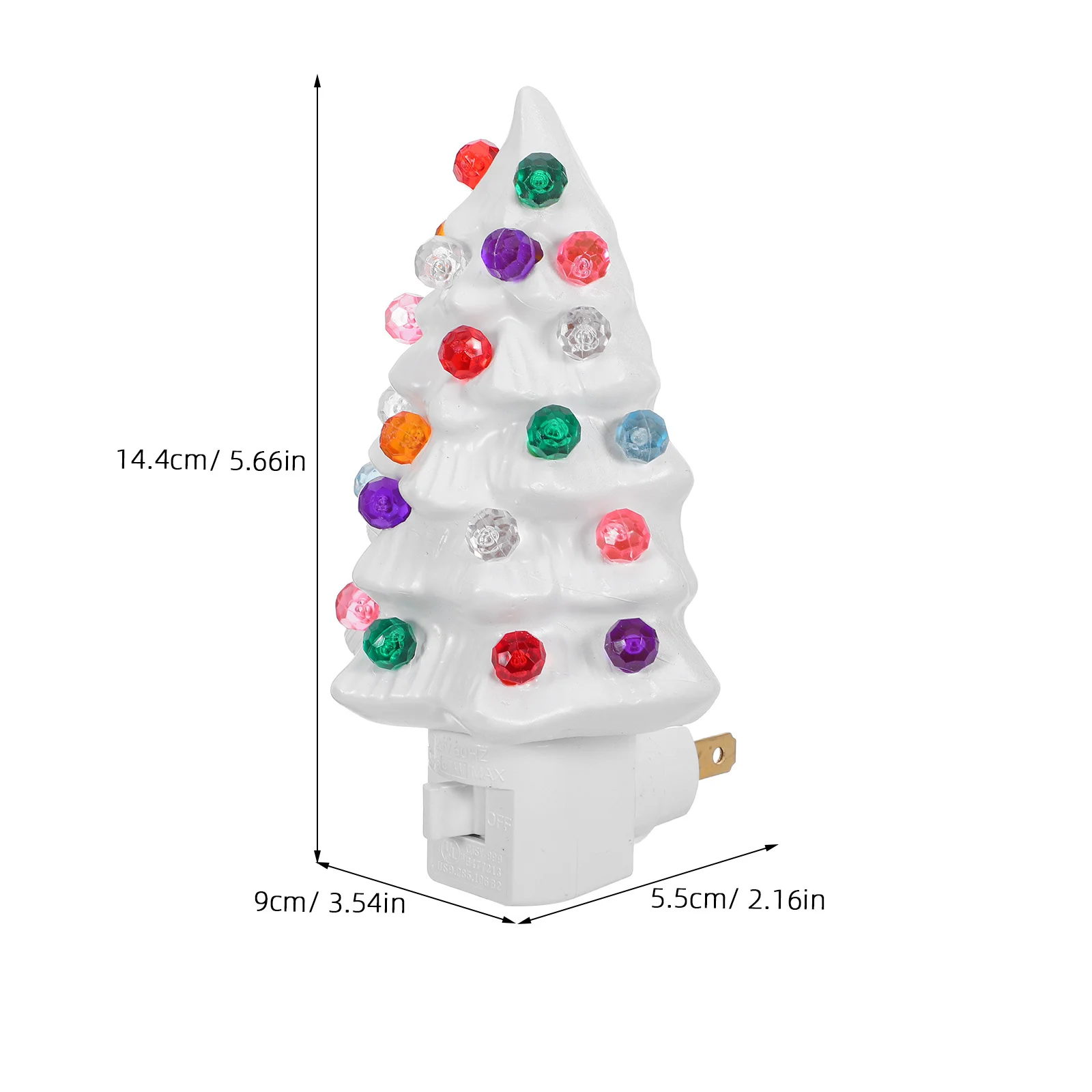 360 ° الدورية المكونات شجرة عيد الميلاد ضوء الليل الراتنج Led عطلة ديكور لينة توهج شجرة صغيرة على شكل مصباح مقاوم للماء لغرفة النوم #5