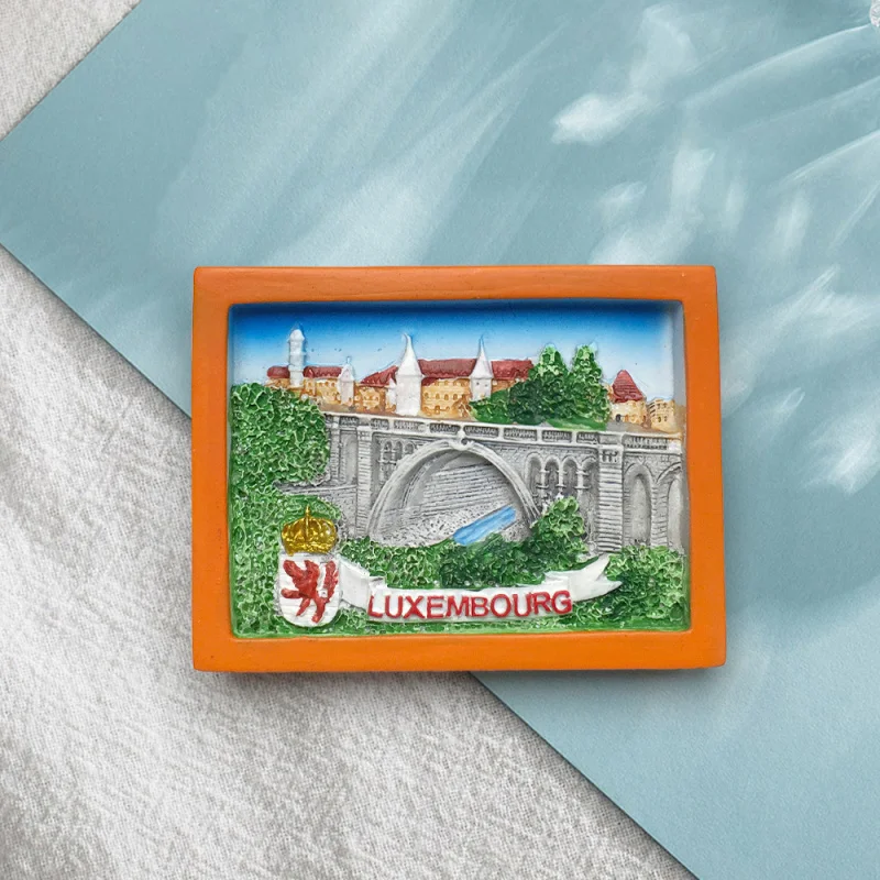 

Europe Luxembourg Tourist Commemorative Craft Refrigerator Magnet 3D Painted Decoration Home Collection Gift