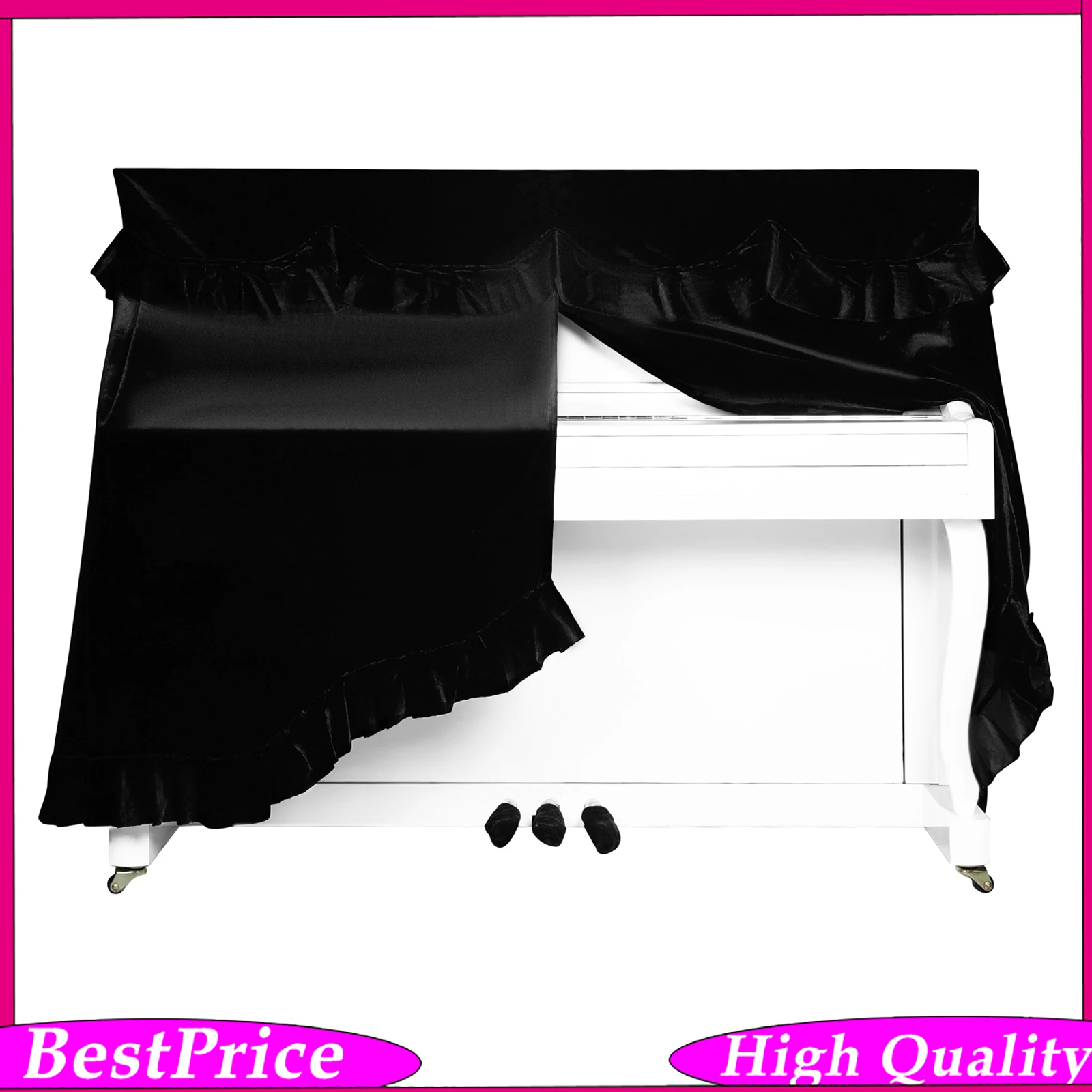 KC-135 Upright Piano Dust-Proof Cover Soft Piano Full Coverage Dust Sunlight Resistant Cloth for Piano Protection Maintenance