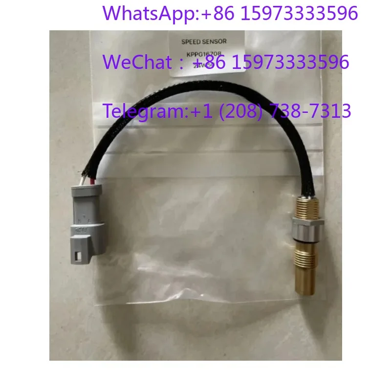 Heavy Machinery Speed Sensor Multiple Specifications Wear Resistant Braided Cable Brass Probe Waterproof Connector
