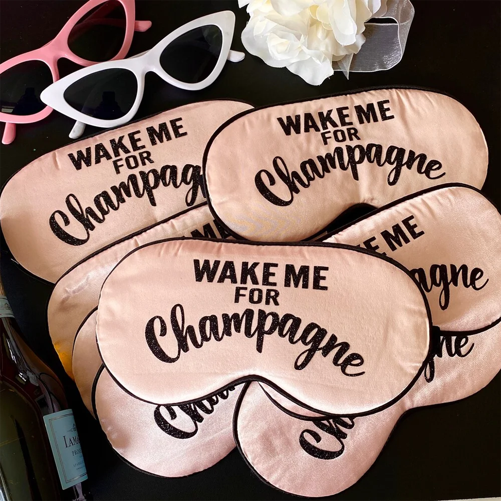 

Wake Me for Champagne! Champagne Party Sleep Mask! Bachelorette or Birthday Party FAVORS Birthday Party Supplies Decor Item 2025