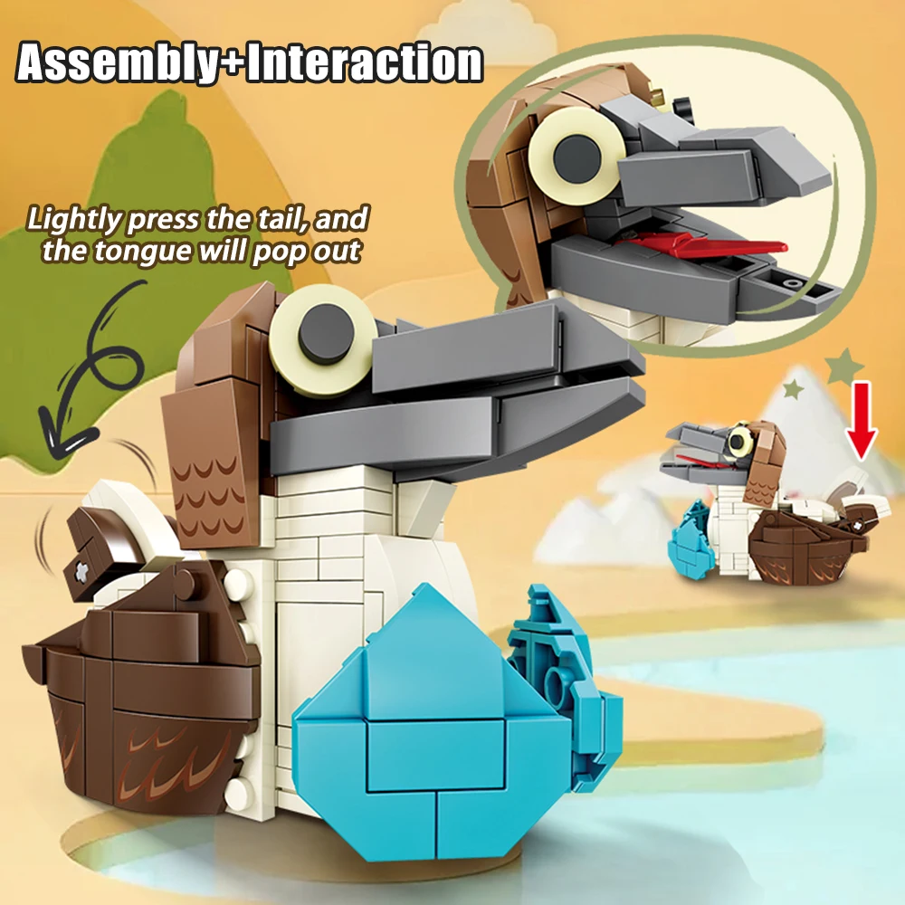 KNEW BUILT Katzen-Froschschlange, süßes Bausteinspielzeug mit Haustiermotiv, Geschenk – einfache Montage für die Entwicklung und Lernen von Kindern