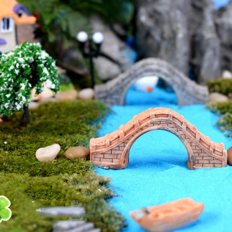 

Vintage Bridge Resin Decoration Accessory 5pcs Resin Craft Miniature Figure Tiny for Bonsai Microlandscape Fairy Garden Decor