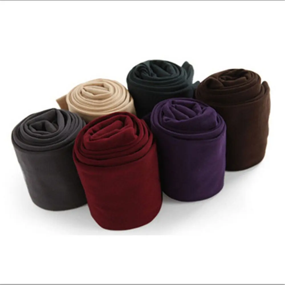 Legging Tebal Berlapis Bulu 8 Warna untuk Musim Dingin, Celana Ketat Hangat, Celana Stretch