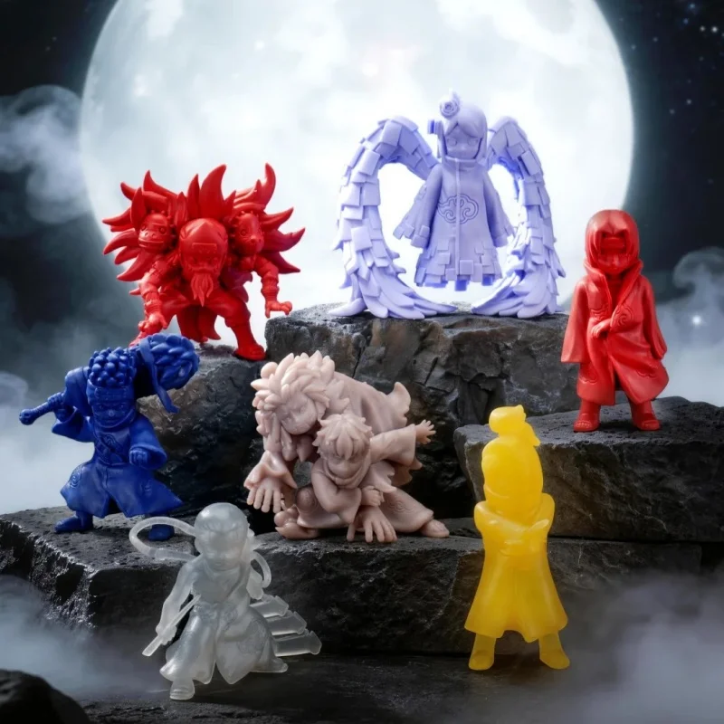 New Product in Stock Card Game Naruto Rubber Doll 2nd Blind Box Mini Soft Rubber Anime Joint Collection Card Desktop Ornament