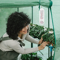 5Pcs Indoor Thermometers Digital Max Min Wall Mounted Greenhouse Thermometer Hygrometer for Garden Home Indoor Thermometer