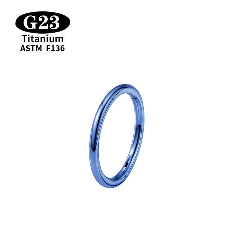 5/50 Stück ASTM F136 Titan-Nasenring mit Scharnier, 20G 18G 16G, Septum-Ohrring, Körperschmuck, Ohrenpiercing, Tragus, Knorpel, Helix – Detail 10