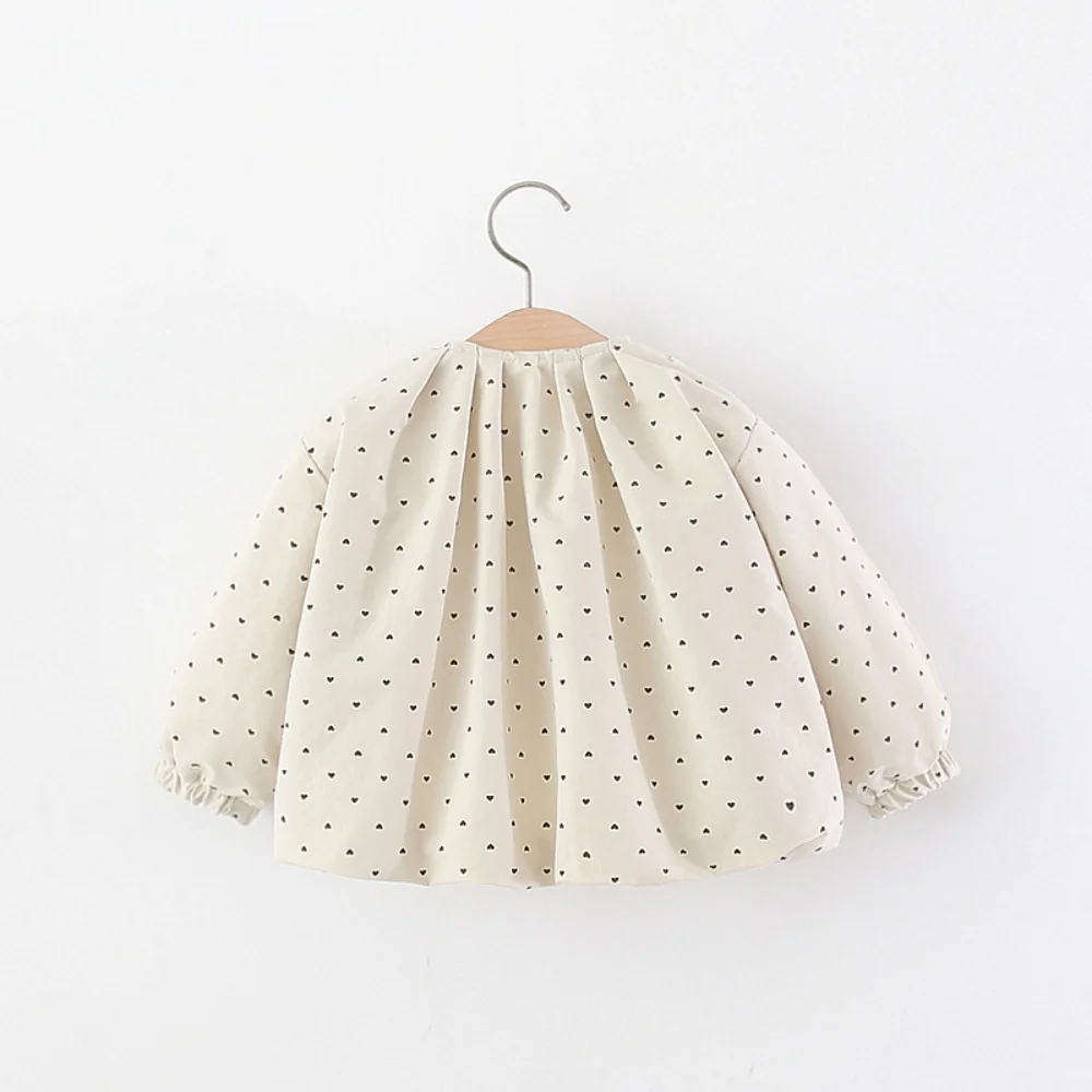 Baby Girl Jacket Spring And Autumn Season Full Printed With Love, Cute Long Sleeved Girls' Coat Sweet Princess Casual Baby Outdo