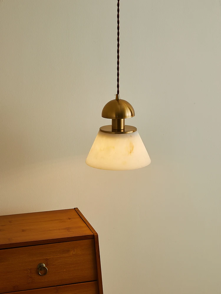 

French antique style bar pendant light bedroom bedside pendant light luxurious and simple entrance hanging line light