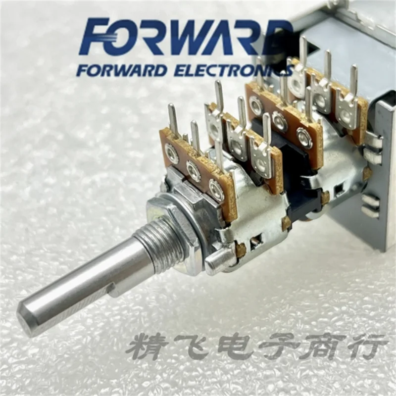 5 PCS Taiwan Fuhua RD163 motor potentiometer quad A50K × 4 power amplifier potentiometer 12 pin shaft length 25mm