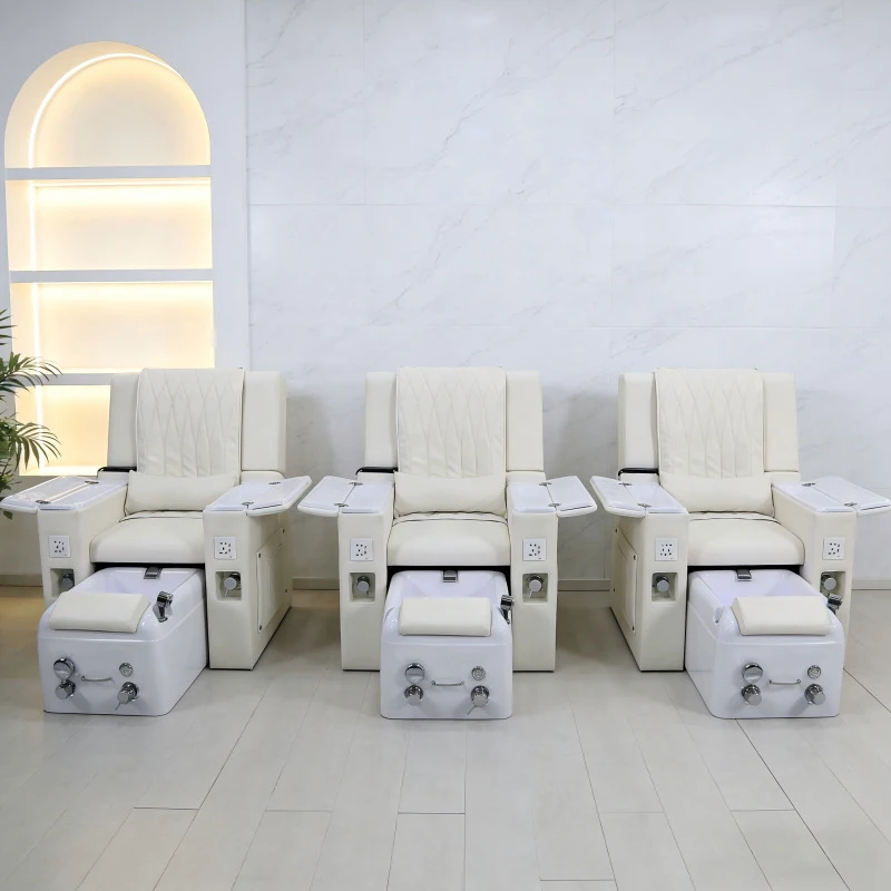 

Кресло-кушетка для маникюра, массажное кресло-реклайнер для наращивания ресниц, кресло для педикюра с гидромассажной ванночкой для ног
