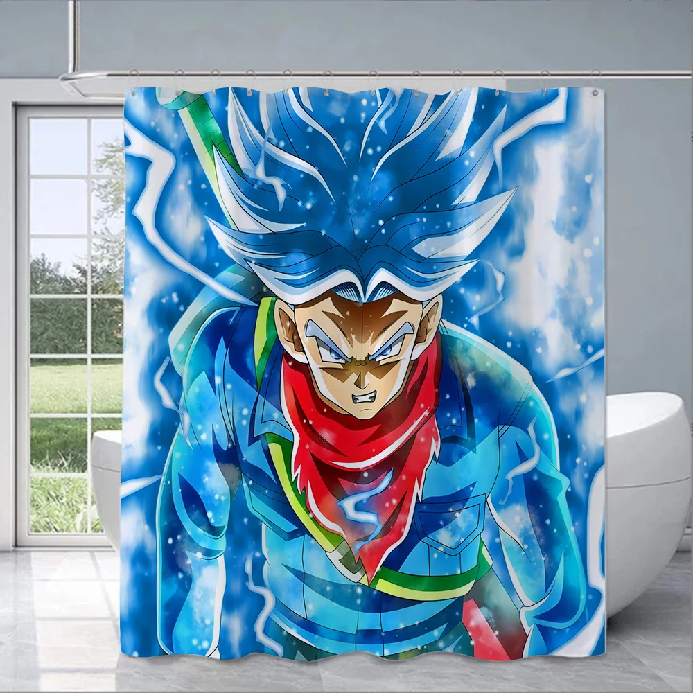 D-Dragon Balls Shower Curtain Waterproof Polyester Fabric Paint Colorful Bath Curtains Home Bathroom Decor Curtain With Hook