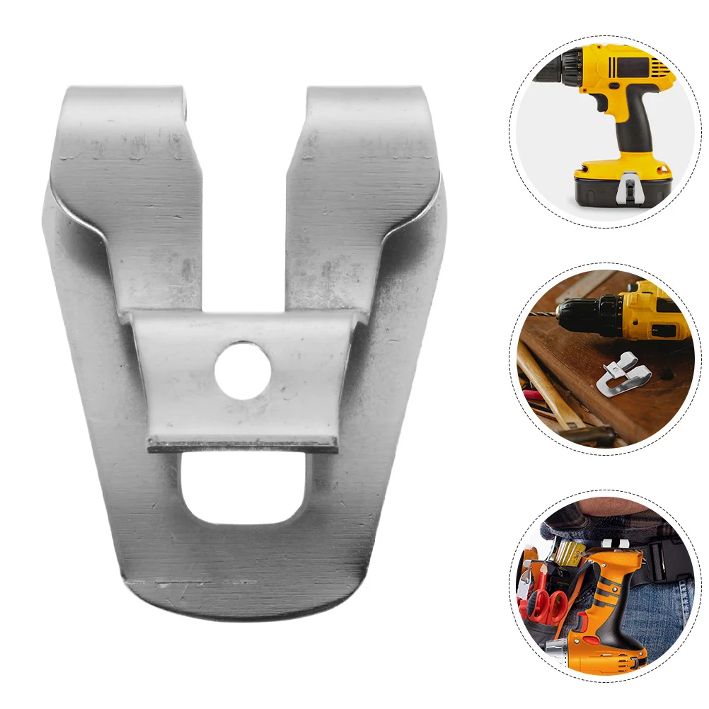 

2Pcs Drill Clip Hook Replacement for Power Drill Driver Metal Belt Clip Heavy Duty Fastening for Worksite Convenience