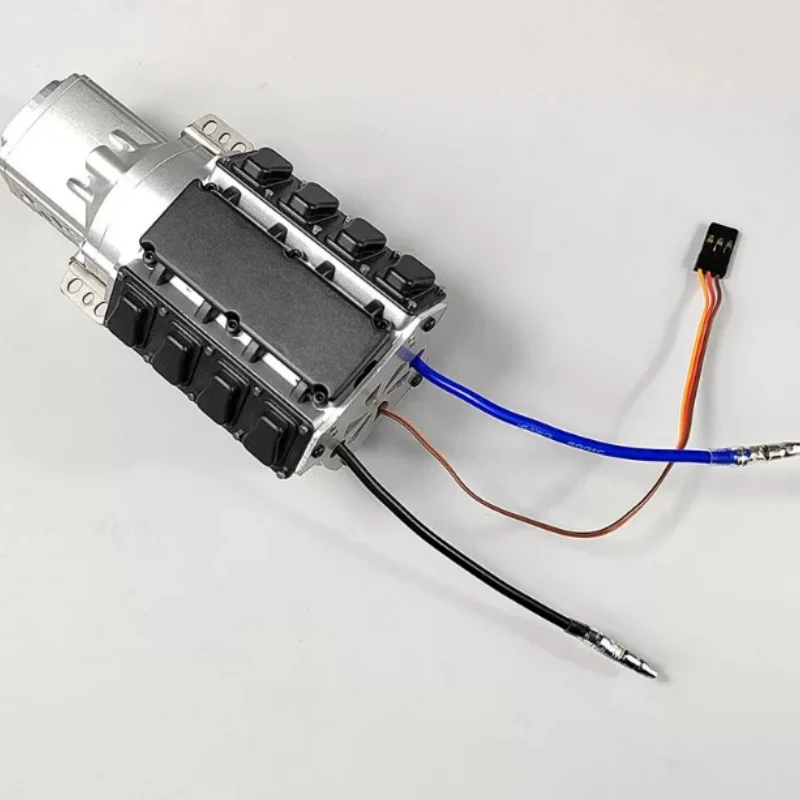 RC 1/14 Metall-Simulations-2-Gang-Getriebe mit Bürstenmotor für Tamiya Hydraulikbagger, Lader, Muldenkipper, DIY-Teile – Detail 4