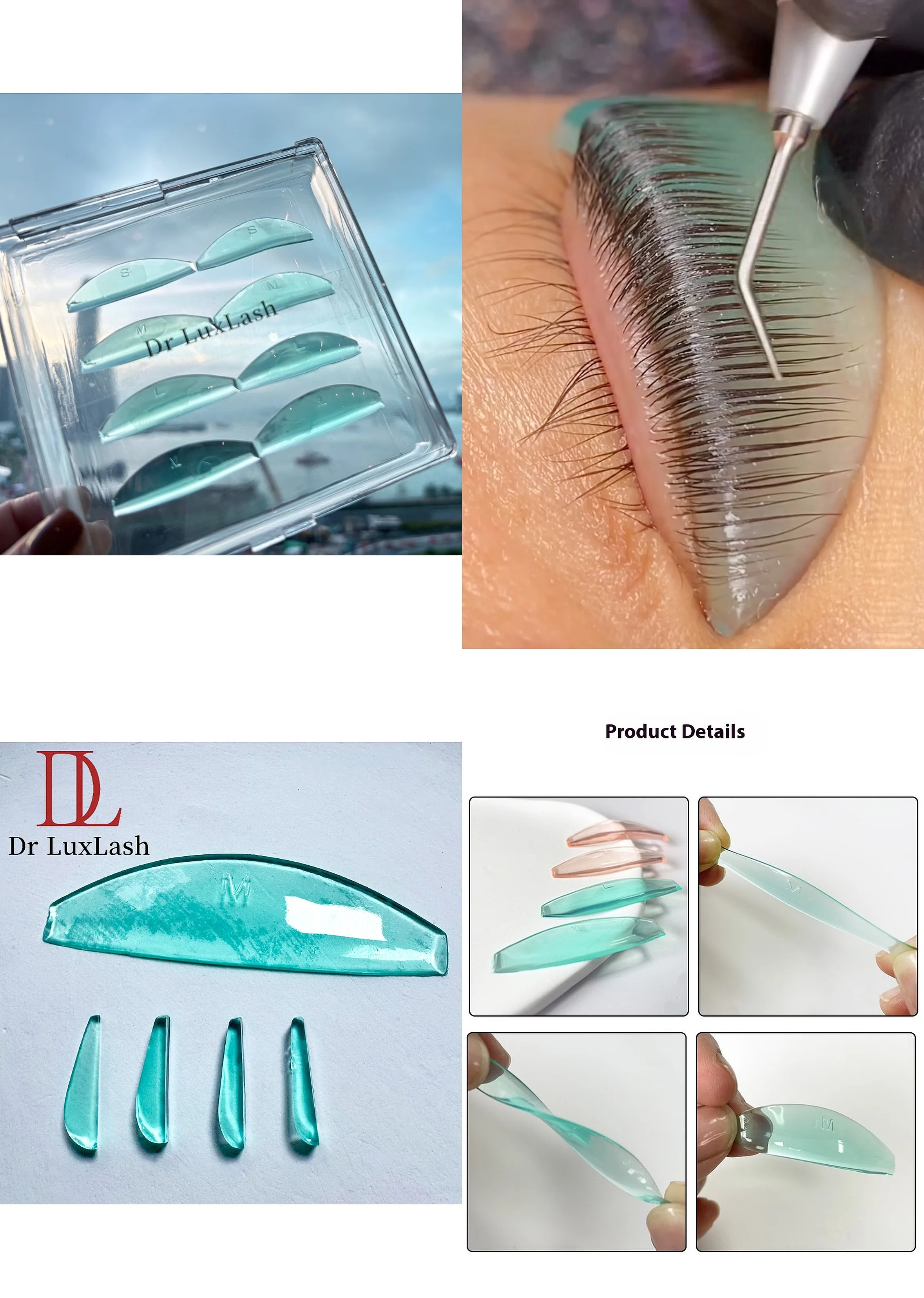 Glueless Lash Lift Rods salons Self Sticky Lash Lift Pad Private Label Lash Lift shields Reuseable Eyelash Perm Pads