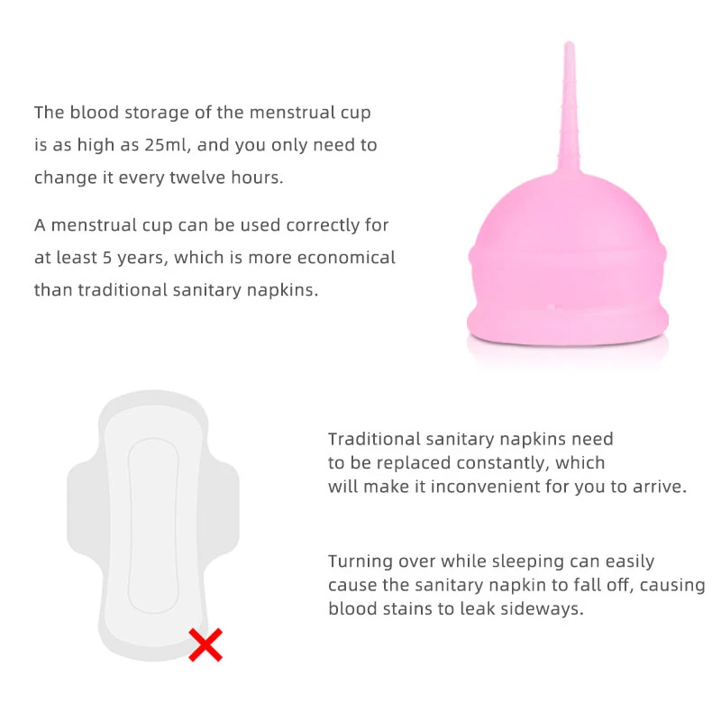 AneerCare Menstrual Cup Hygiene Period For Women Menstruation Reusable 100% Medical Grade Silicone Material Multiple Colour