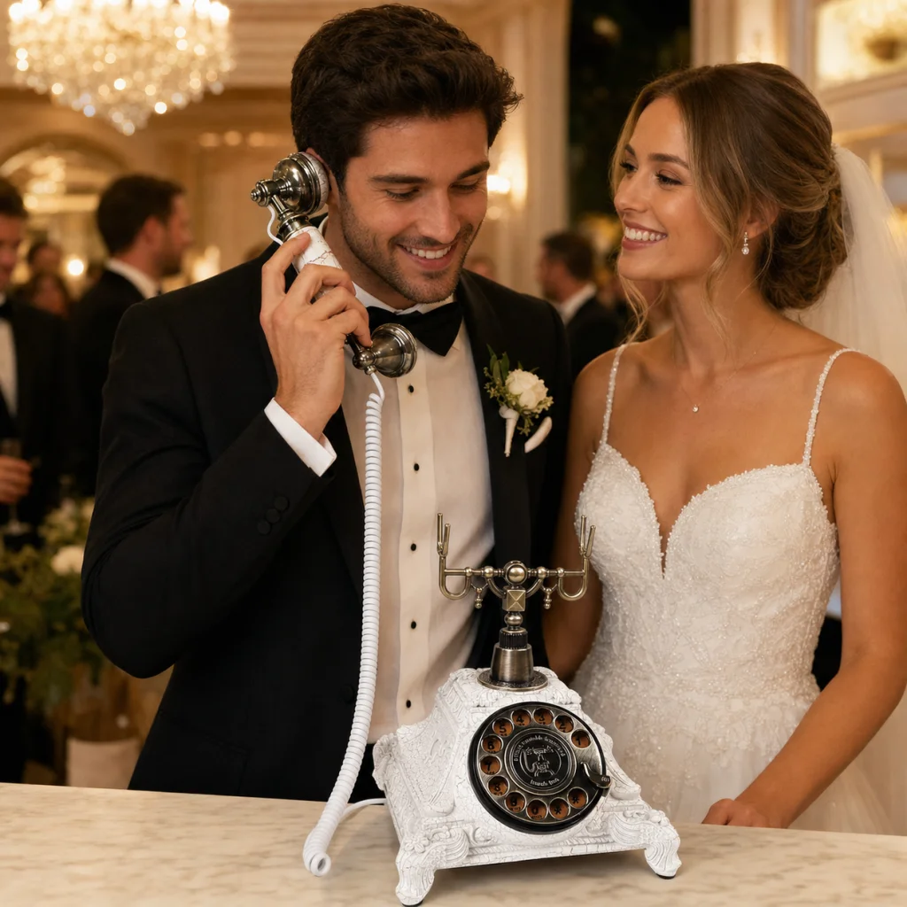 Vintage Rotatable Audio Message Book with Handmade Patterns, Rechargeable, Supports 8GB SD Card Storage, Ideal for Weddings, Par