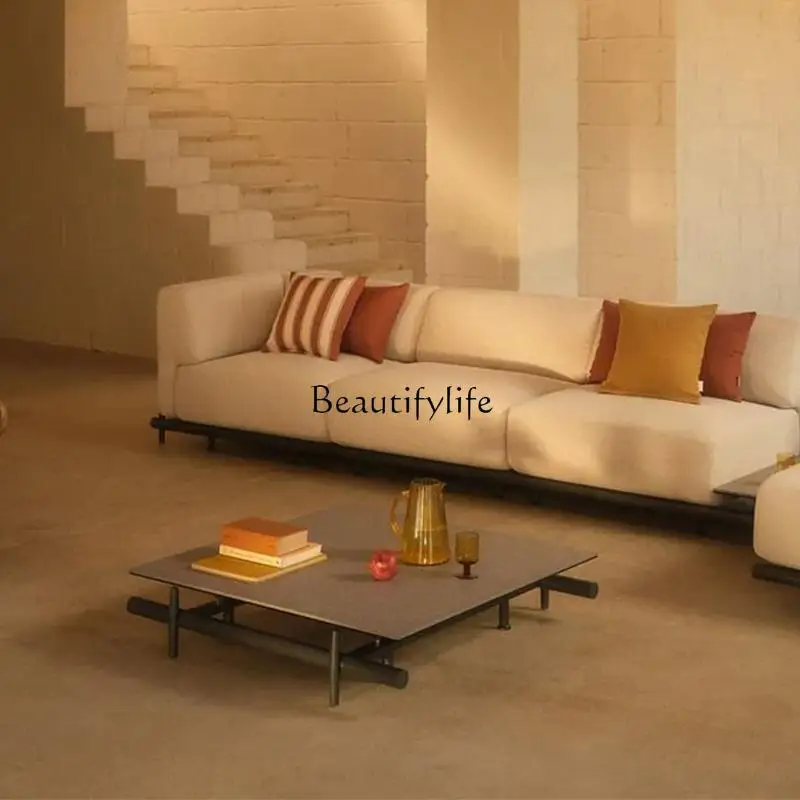 Terrazzo square living room stage coffee table modern simple Italian minimalist design table