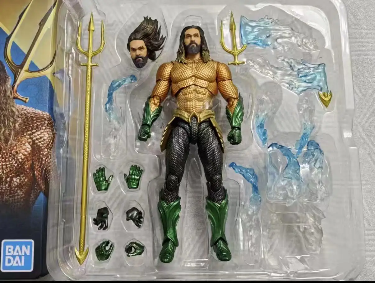 En Stock, 100% Original, Figuras de Acción Bandai Sh Figuarts Shf Aquaman, Modelo de Juguetes Coleccionables y The Lost Kingdom