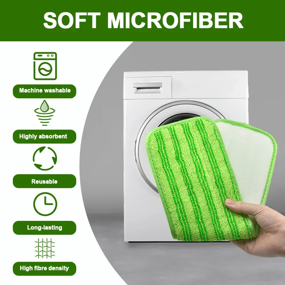 Almofadas de esfregão de microfibra reutilizáveis com apoio, esfregões, PowerMop, 13 pol, 14 pol, 15 pol, 3PCs