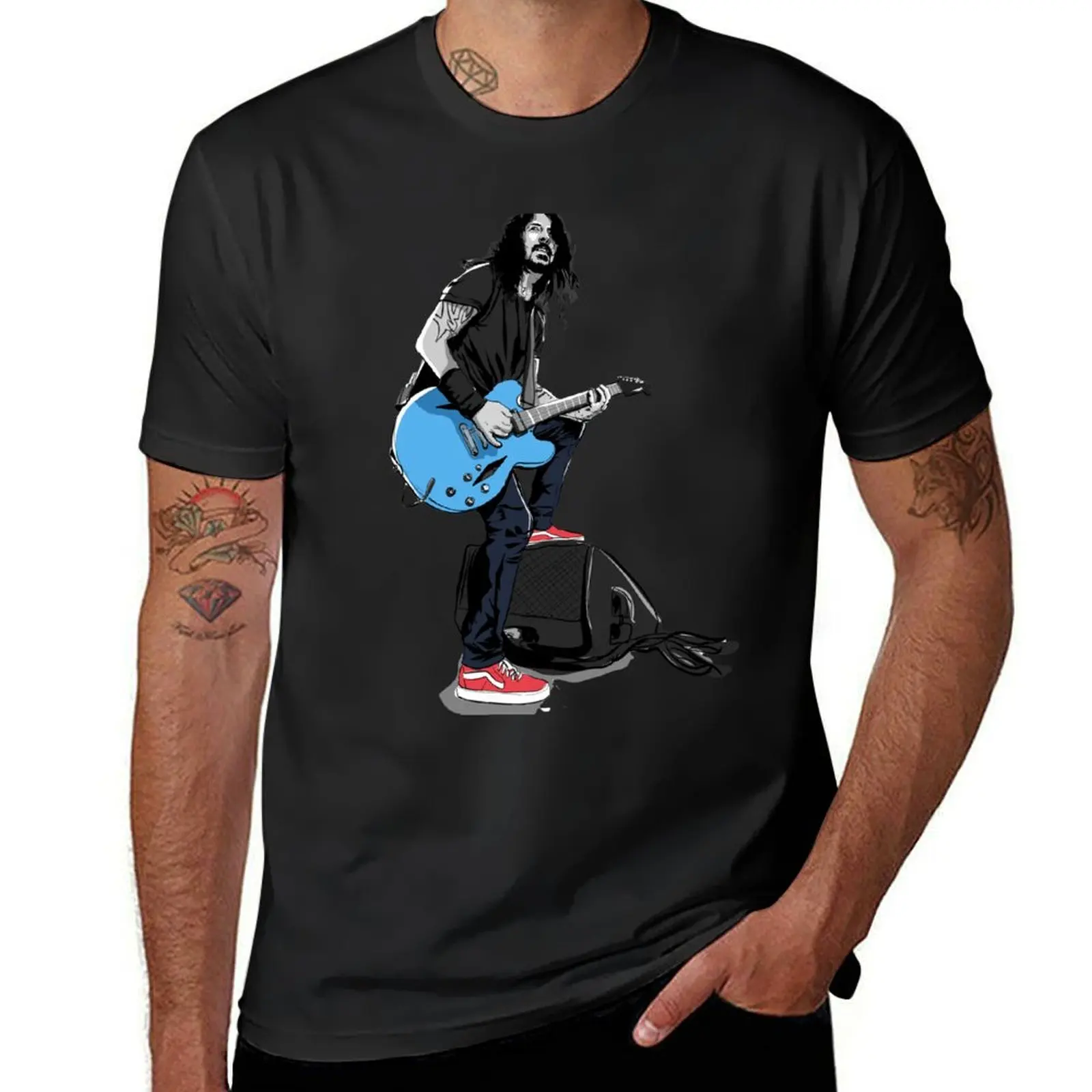 Dave Grohl T-Shirt plain oversized vintage men graphic t shirts