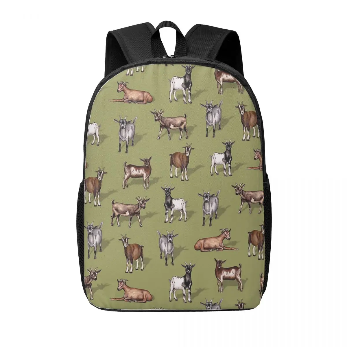 

Tiny Goats On Green Goat Herd Woman Backpacks Boys Girls Bookbag Children School Bags Portability Laptop Rucksack Shoulder Bag
