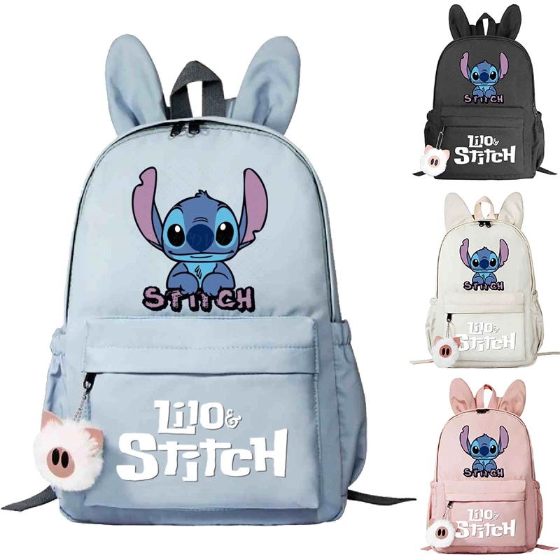 

Cute Cartoon Stitch Print Backpack for Girl Boy Student Children Teen Disney Stitch Schoolbags Women Casual Travel Bags