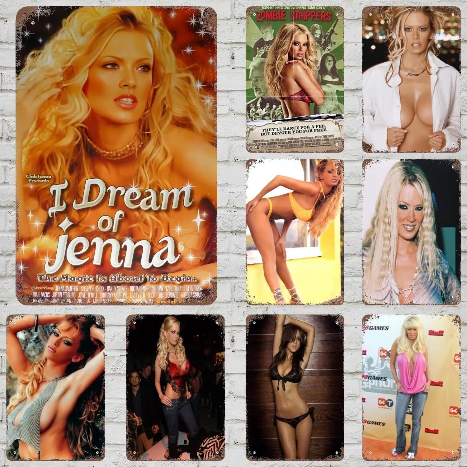 jenna jameson Metal Signs wall decor Vintage Tin Signs Captain Metal Poster Decor for Bar Pub Club Wall Decoration