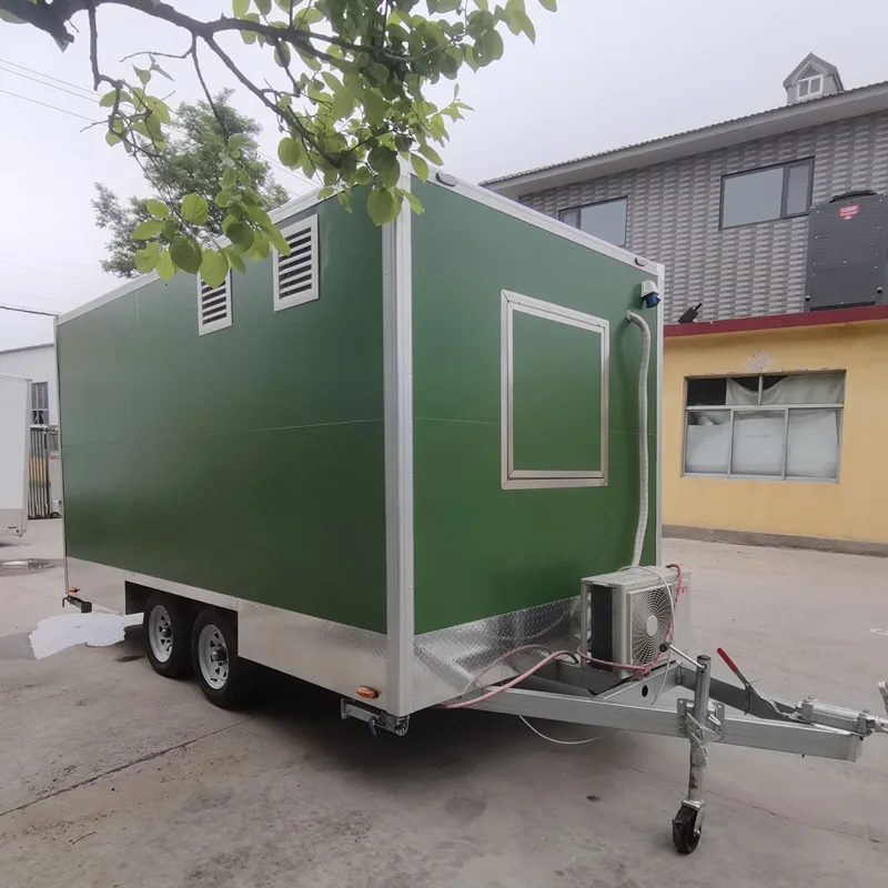 Truk makanan katering penuh gerobak makanan anjing panas Trailer makanan khusus USA dengan peralatan dapur restoran penuh