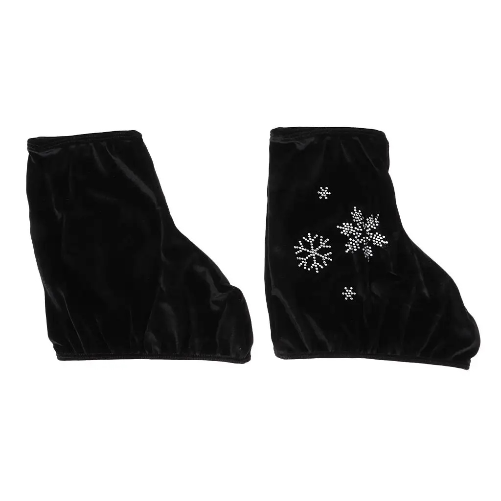Skate Boot Cover Sparkling Rhinestone Overshoes Figure Skate Boot Guard Breathable Velvet for Skating Shoes Adult and Kids