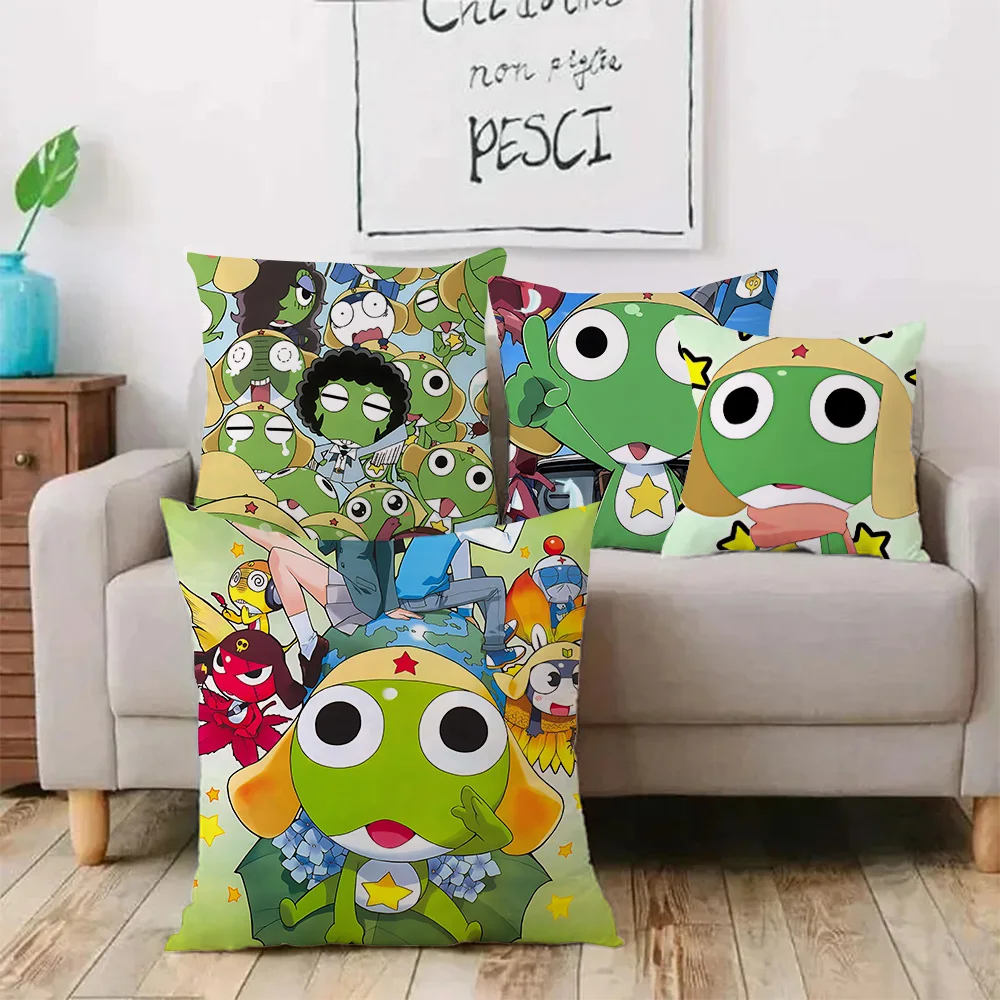 Hot Game G-GunsouS Pillow Covers Cartoon Sofa Decorative Home Double-sided Printing Short Plush Cute Cushion K-Keroroes Cover