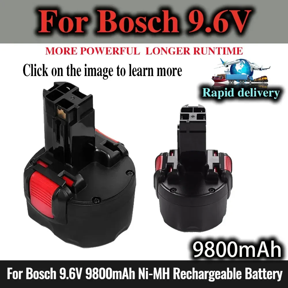 New BAT048  for Bosch 9.6V 12800mAh Ni-CD Rechargeable Battery Power Tools Battery for Bosch PSR 960 BH984 BAT048 BAT119