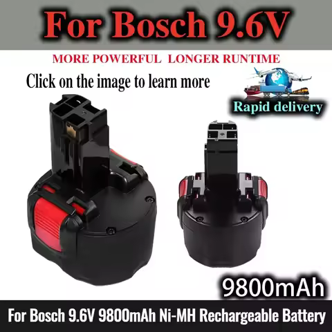 New👍 BAT048 for Bosch 9.6V 12800mAh Ni-CD Rechargeable Battery Power Tools Battery for Bosch PSR 960 BH984 BAT048 BAT119