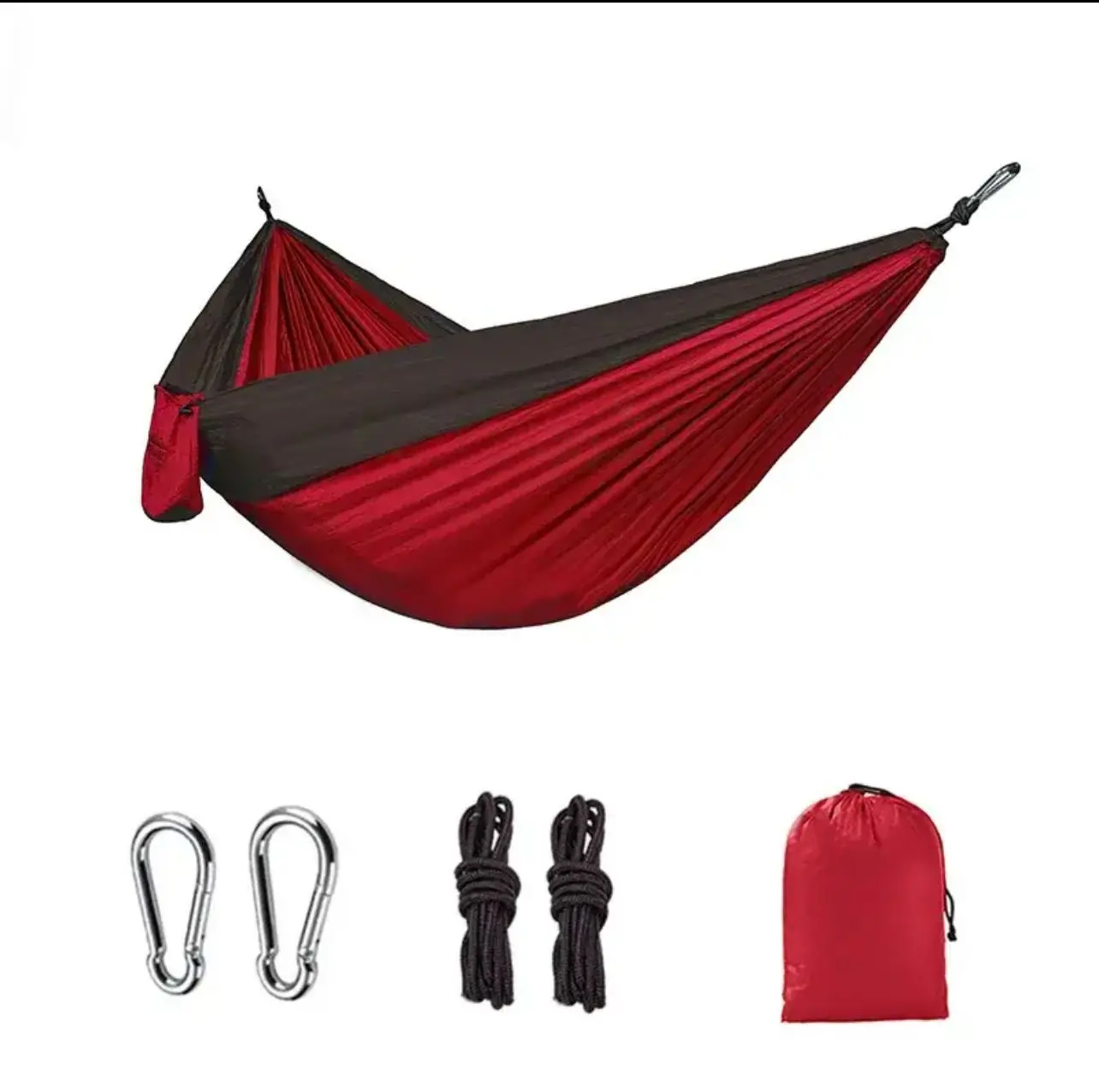 Single Person Portable Outdoor Camping Hammock With Nylon Color Matching Hammock High Strength