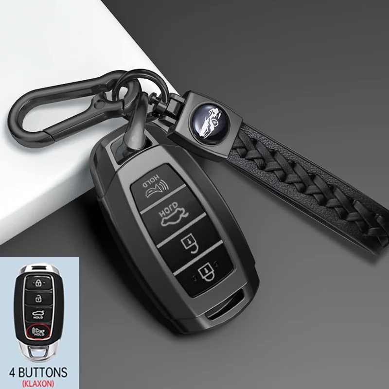 3/4/5 Tasten Autoschlüsselhülle Schlüsselanhänger für Hyundai I30 Ix35 KONA Encino Solaris Azera Grandeur Ig Accent Santa Fe Palisade – Detail 5