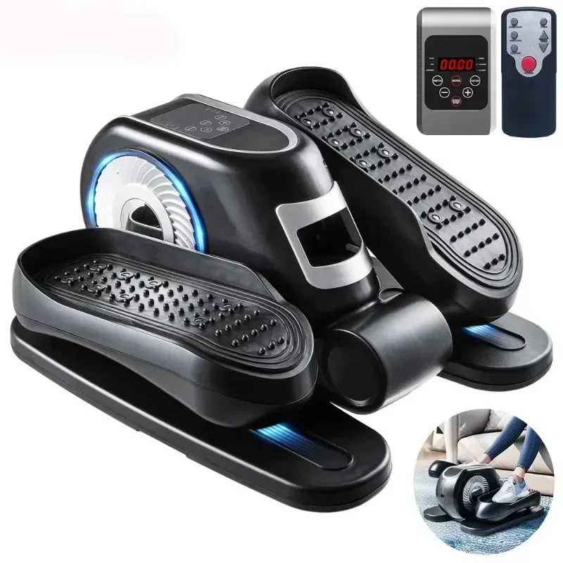 Under Desk Elliptical Machine, Ellipse Leg Exerciser w/Remote Control & 12 Adjustable Speeds, Quiet Elliptical Training