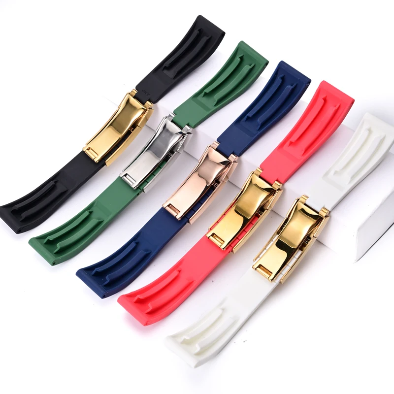 Silicone Watch band For Rolex Submariner Explorer GMT Yacht-Master Series 20 21mm Watch Strap Watch Accessories Watch belt