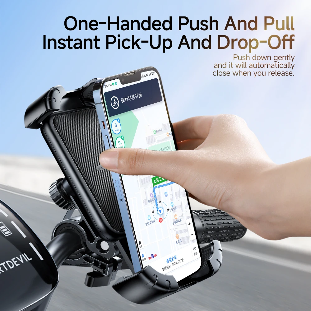SmartDevil Motorcycle Phone Holder for iPhone 17 Pro Max 360° Rotation Adjustable Universal Motor Bicycle Phone Stand Bracket