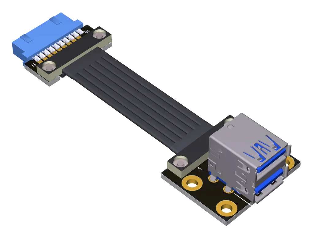 

Кабель-адаптер для материнской платы USB 3.0 19 20-контактный разъем «мама» на двойной разъем USB 3.0 «мама» 5 Гбит/с Встроенный кабель расширения и даты