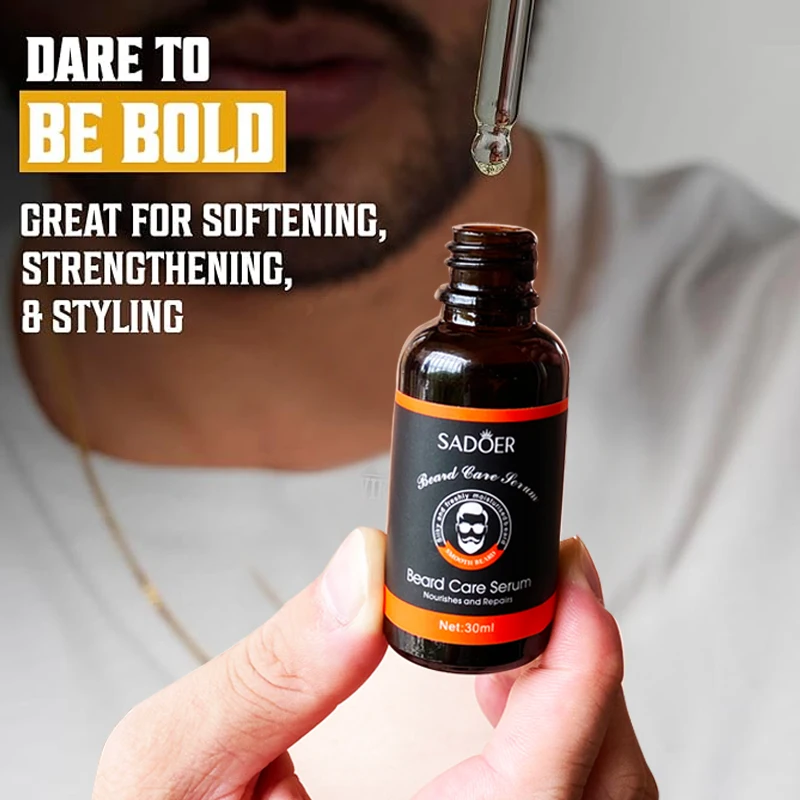 Men's Beard Essential Oil Set, Promotes Beard Growth, Strengthens Hair Roots, Facial Hair Care Essential Oil, Deep Moisturizing