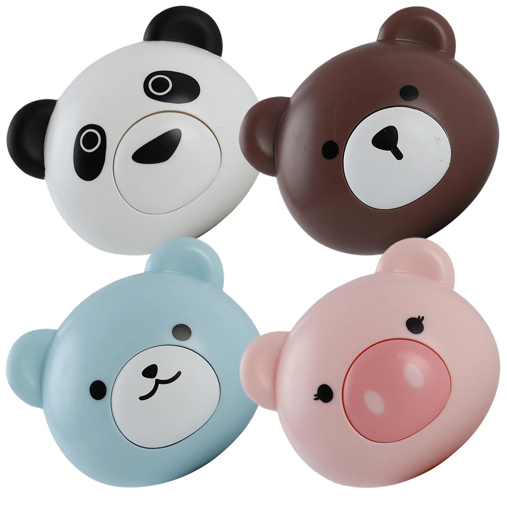

4pcs Cartoon Wall Hooks Adhesive Pop up Bathroom Kitchen Door Hooks Bear Decorative Storage Multifunctional